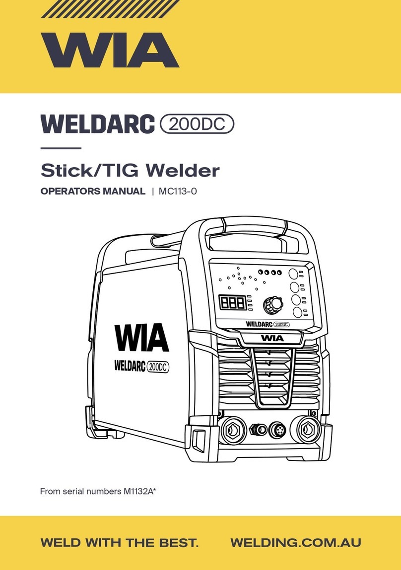 WIA WELDARC 200DC Operator's manual