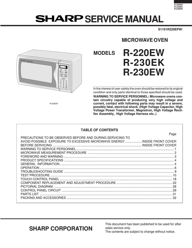 Sharp R-220EW User manual