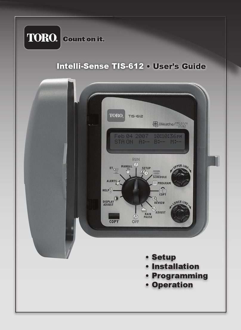 Toro Intelli-Sense TIS-612 user guide