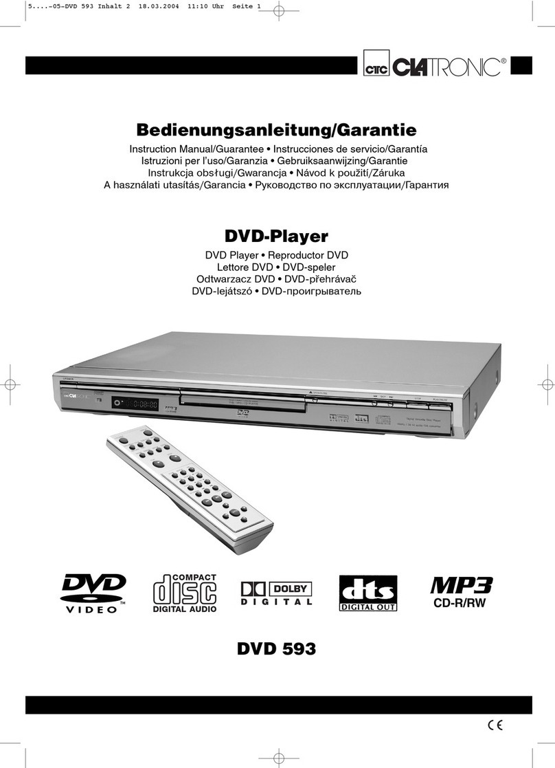 Clatronic DVD 593 instruction manual