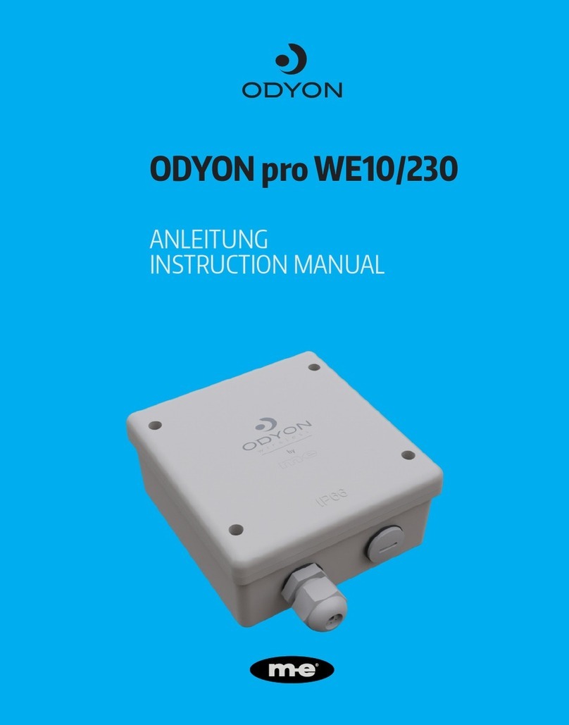 M-E ODYON pro WE10/230 User manual