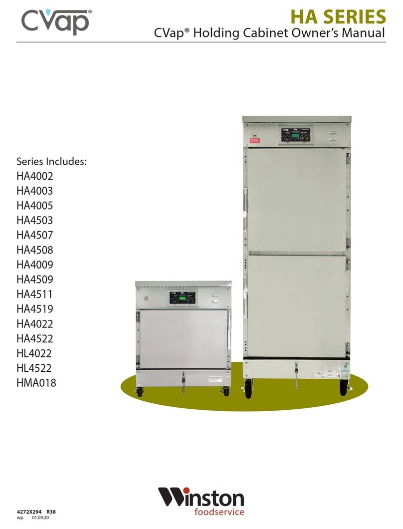 Winston foodservice CVap HA Series owner's manual