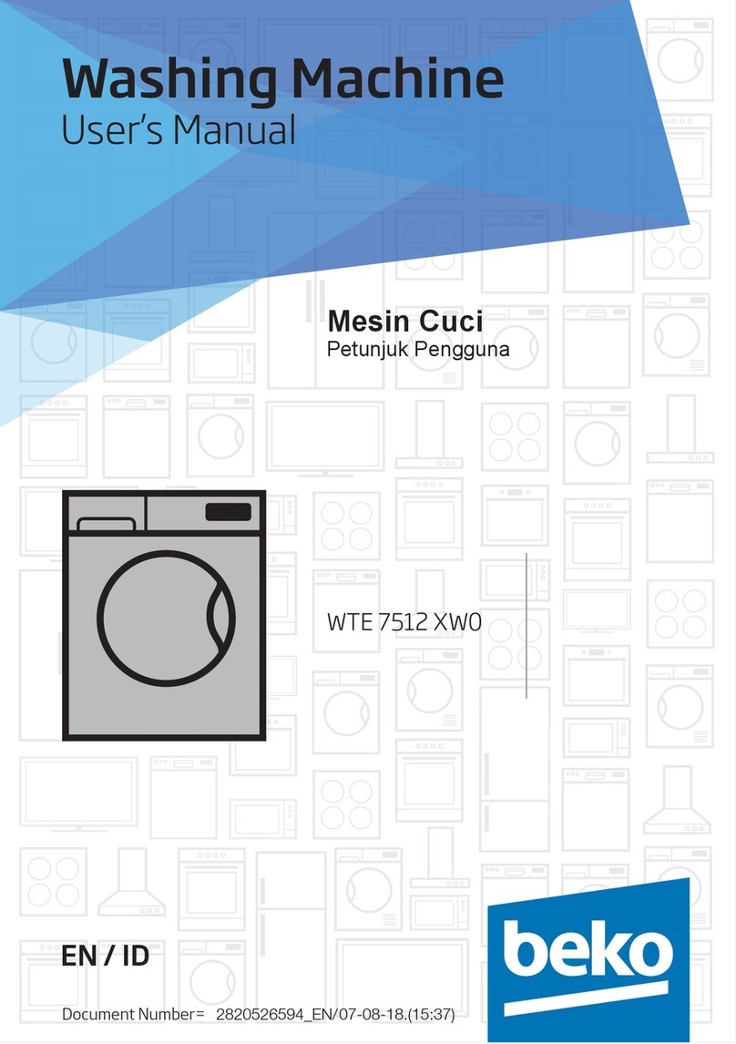 Beko WTE 7512 XW0 user manual