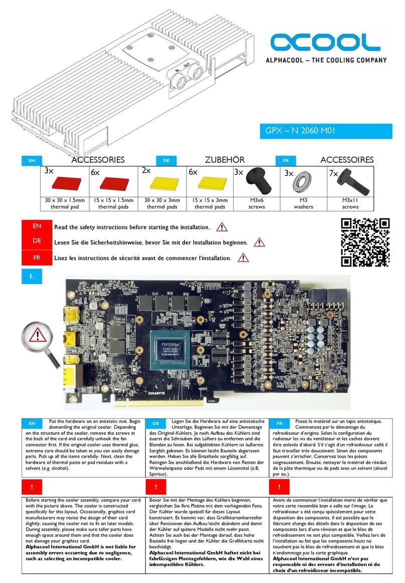 Alphacool GPX-N 2060 M01 User manual