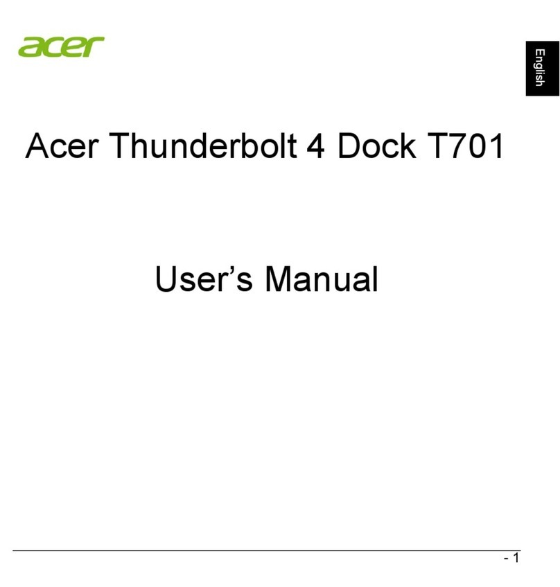Acer Thunderbolt 4 Dock T701 User manual