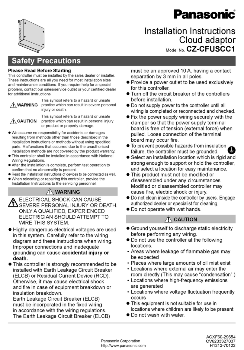 Panasonic CZ-CFUSCC1 installation instructions