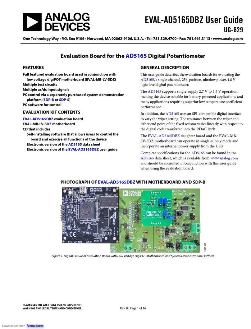 Analog Devices EVAL-AD5165DBZ user guide