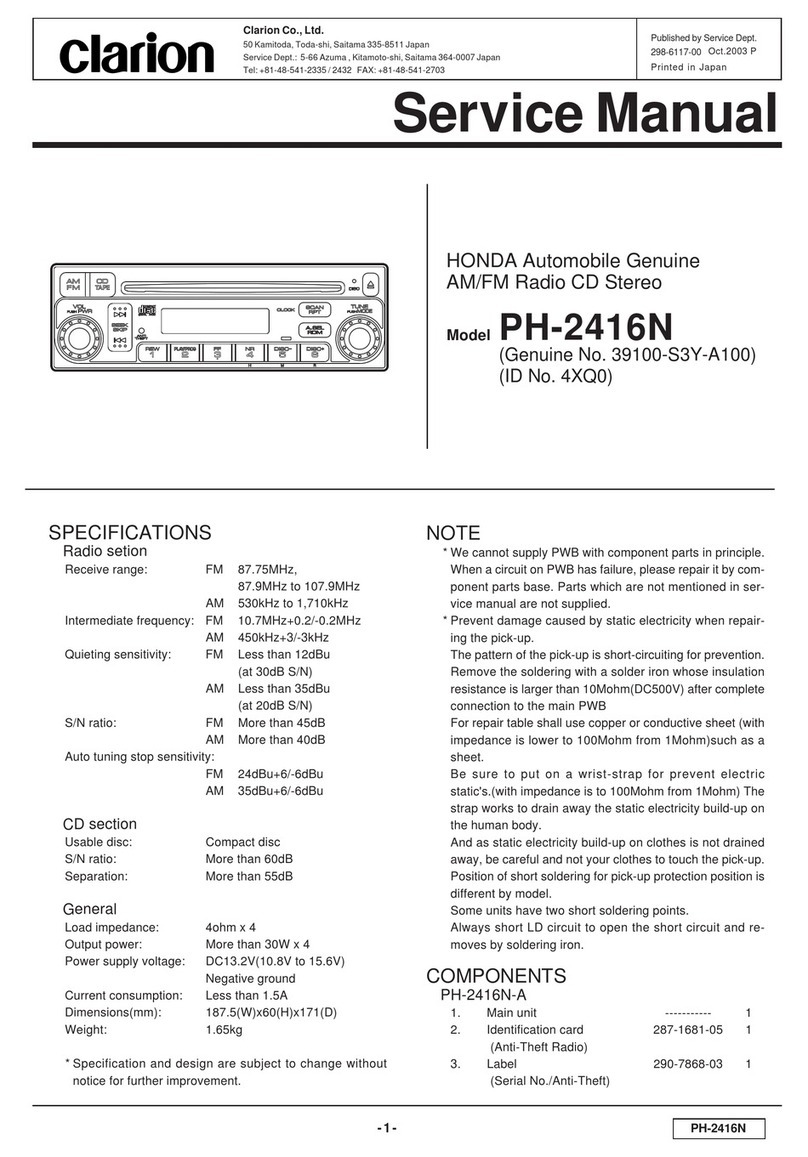 Clarion PH-2416N User manual