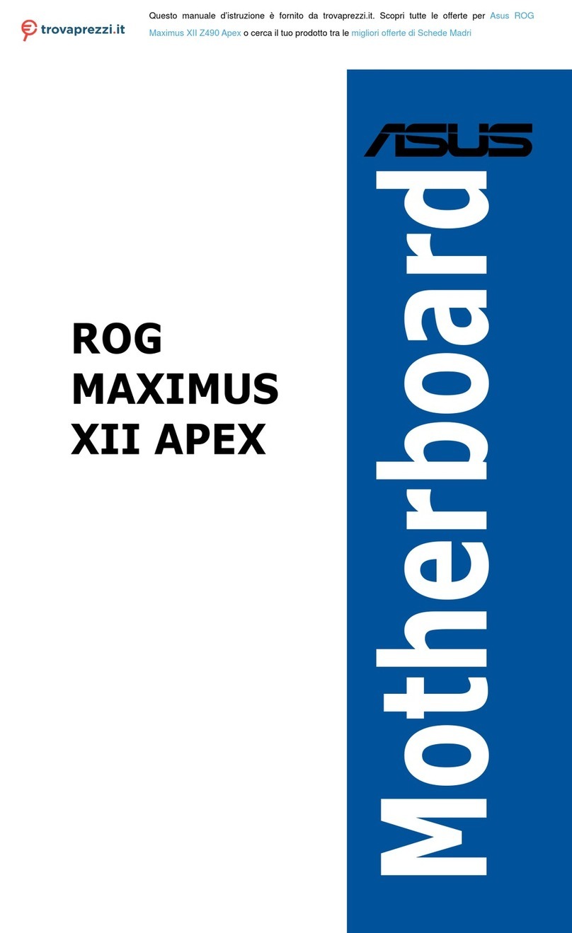 Asus ROG MAXIMUS XII Z490 APEX instruction manual