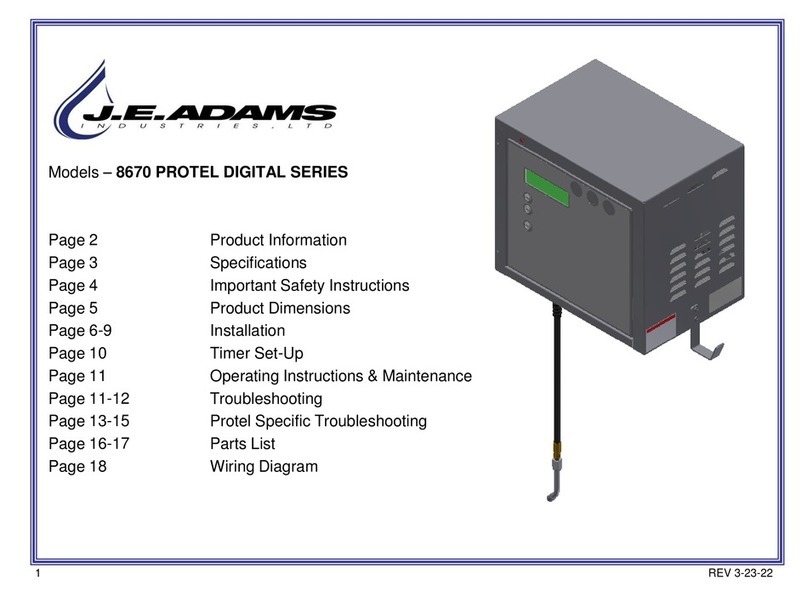 J.E. Adams 8670 Seies manual