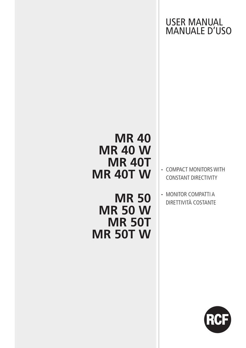 RCF MR 40 User manual