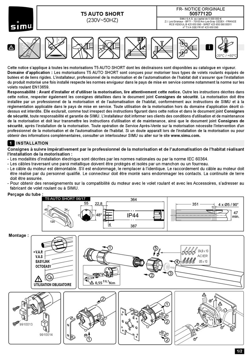 Simu 5057712D quick start guide Simu 5057712D quick start guide