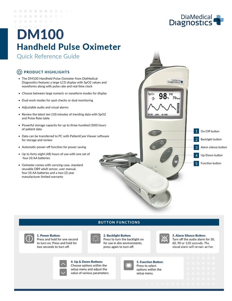 DiaMedical DM100 Quick reference guide DiaMedical DM100 Quick reference guide
