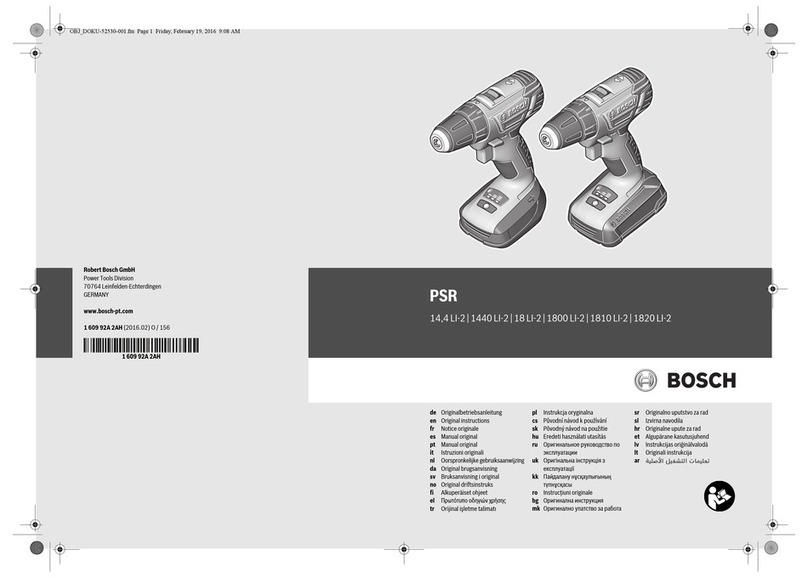 Bosch PSR 1800 LI-2 User manual