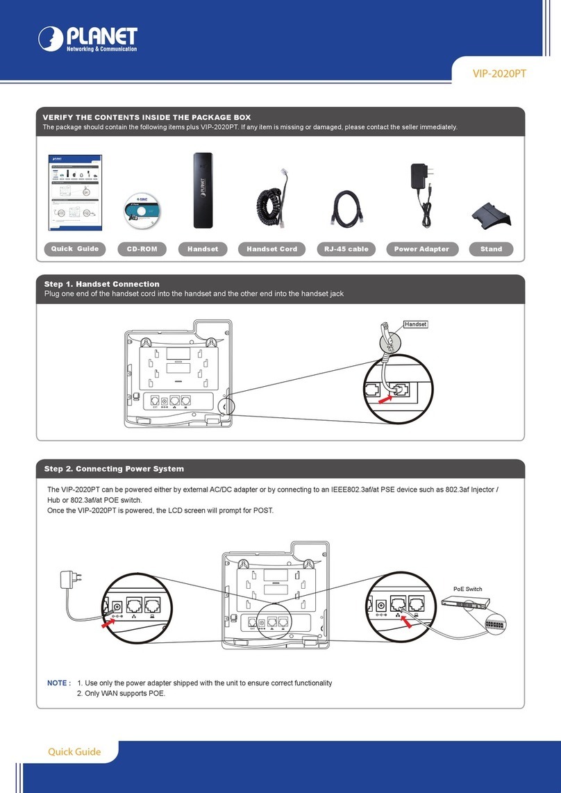 Planet Networking & Communication VIP-2020PT User manual Planet Networking & Communication VIP-2020PT User manual