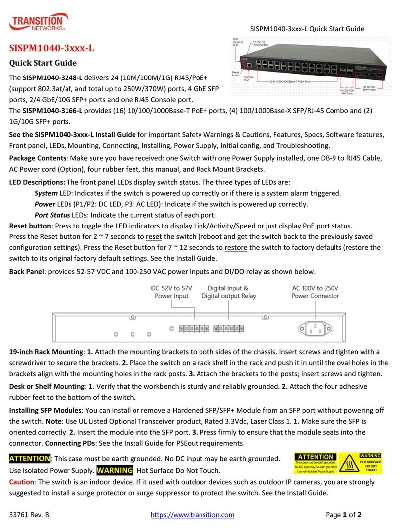 Transition Networks SISPM1040-3 L Series quick start guide