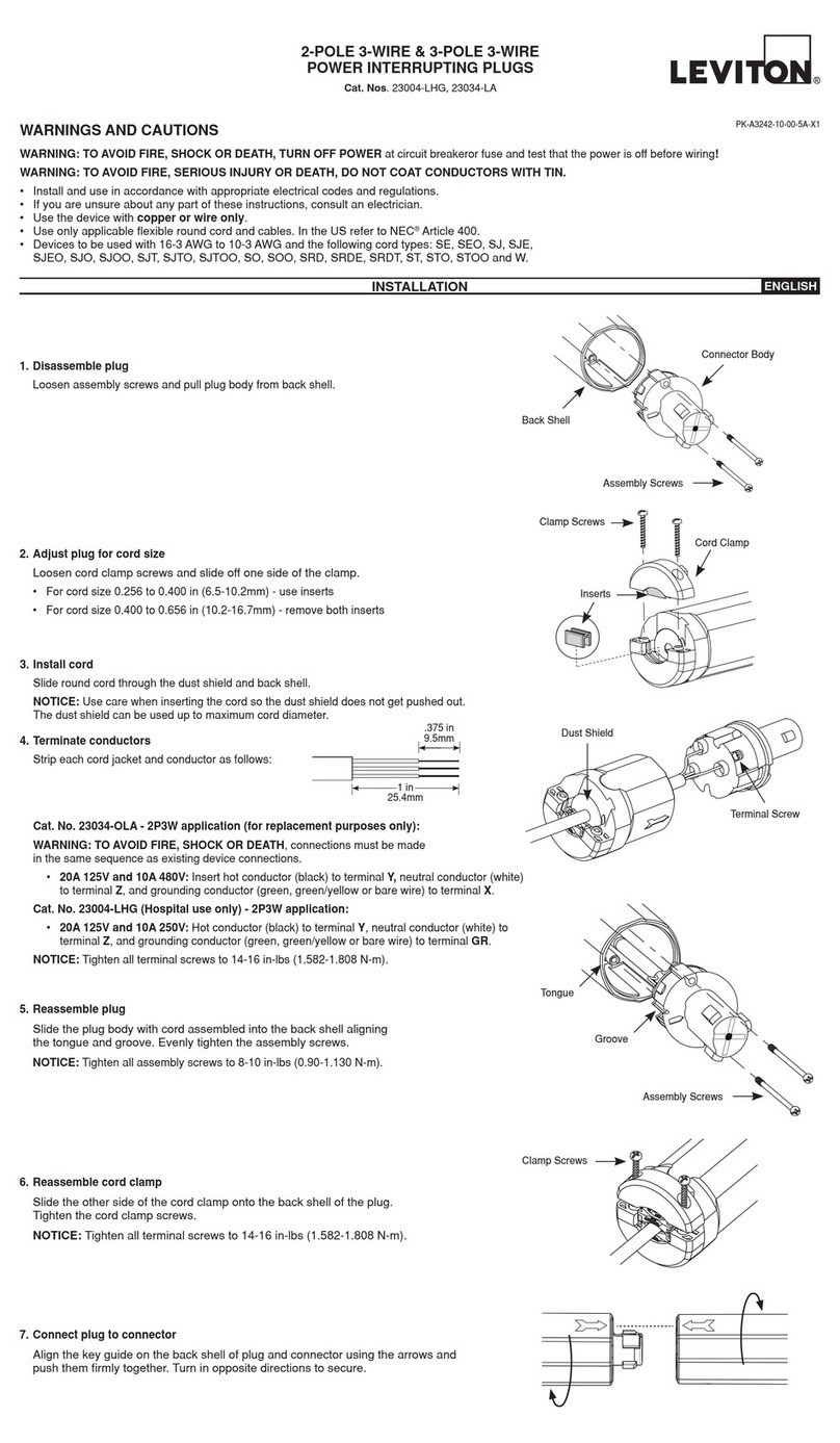 Leviton 23004-LHG User manual