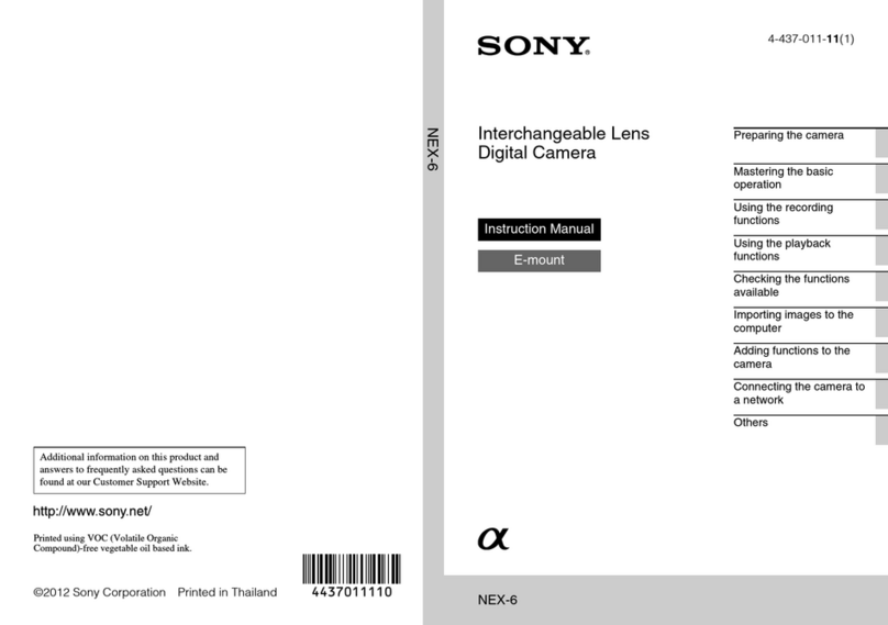 Sony a NEX6 User manual