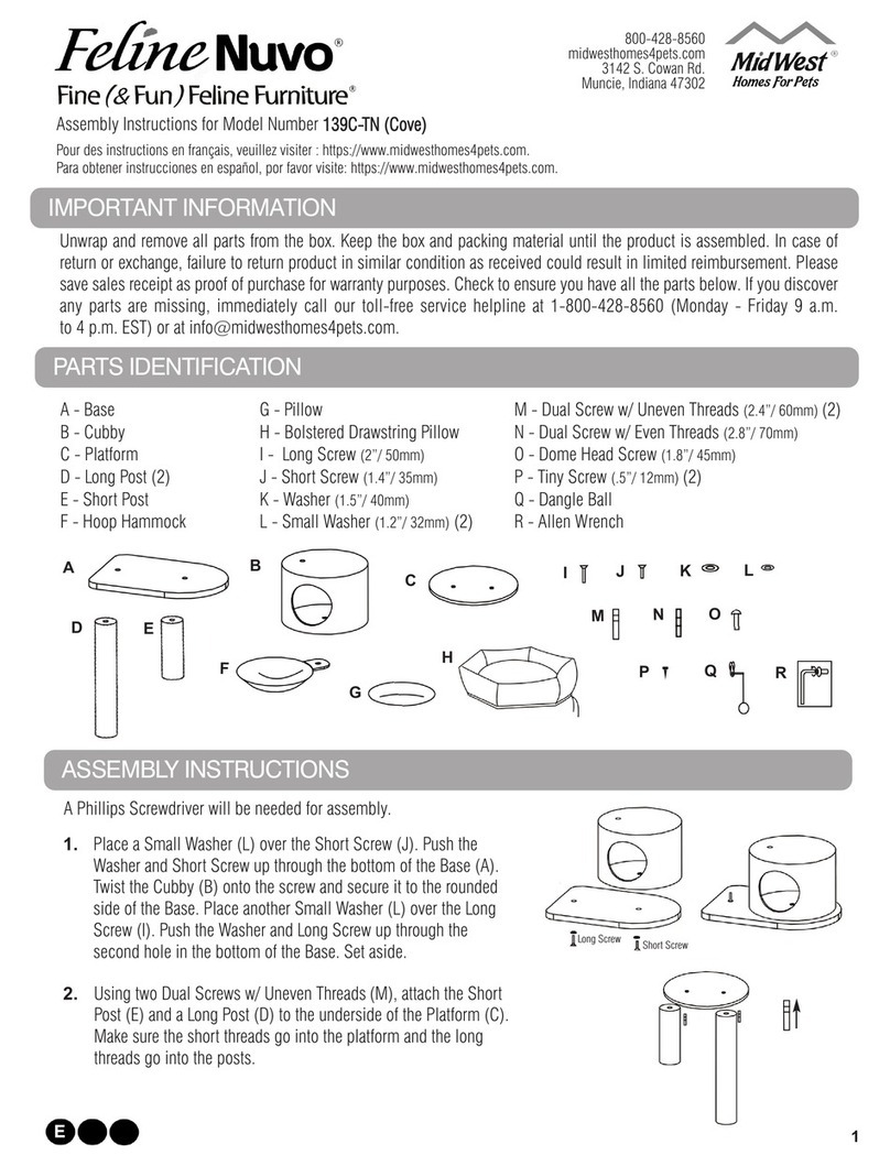 Midwest Feline Nuvo Fine & Fun Feline Furniture 139C-TN... User manual