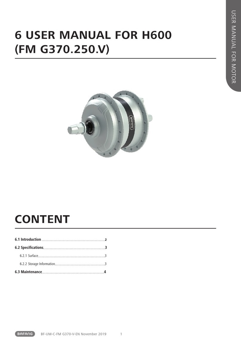 BAFANG FM G370.250.V User manual
