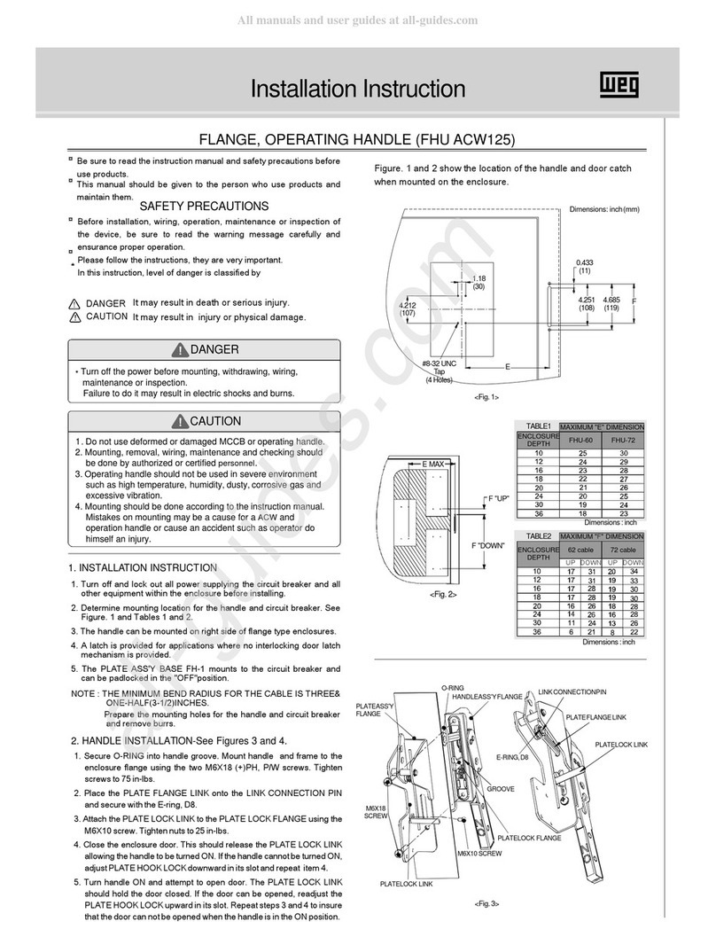 WEG FHU ACW125 installation instructions