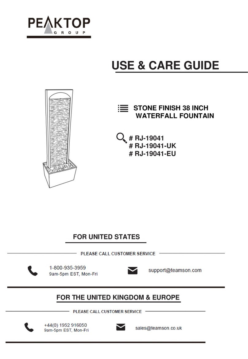 PEAKTOP RJ-19041 Use & care guide
