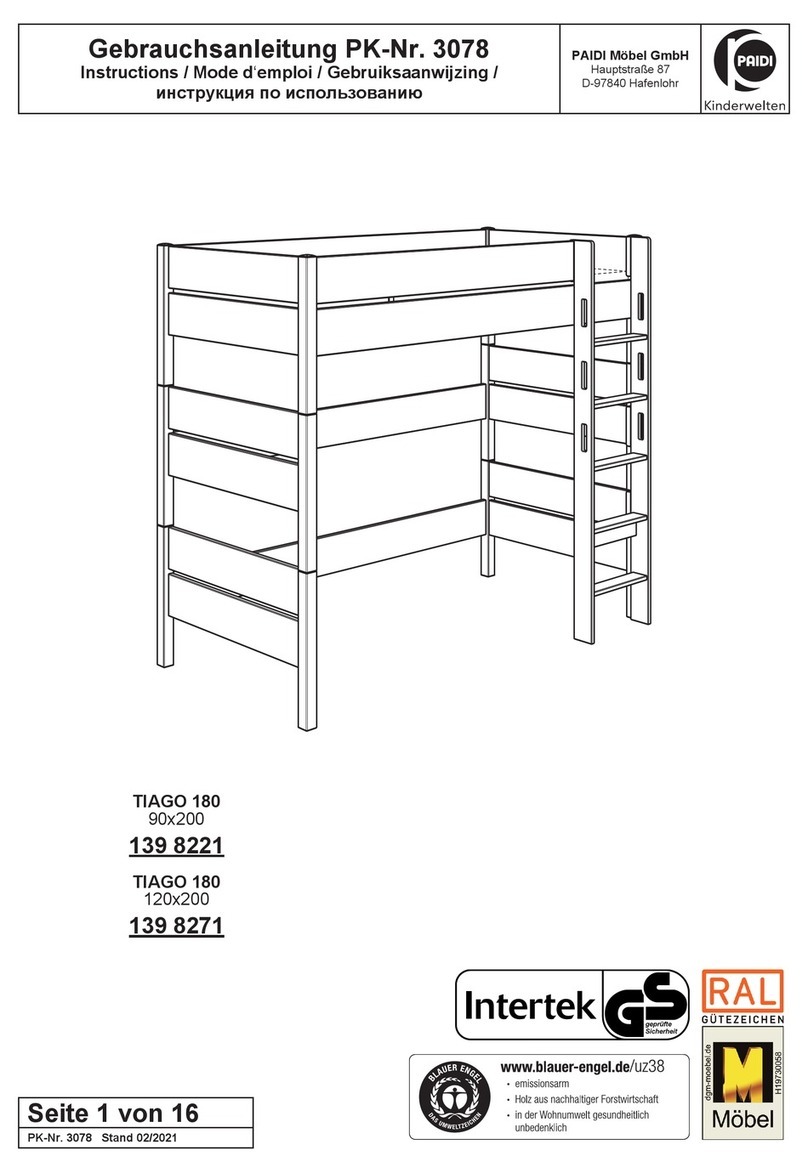 PAIDI 139 8221 User manual PAIDI 139 8221 User manual