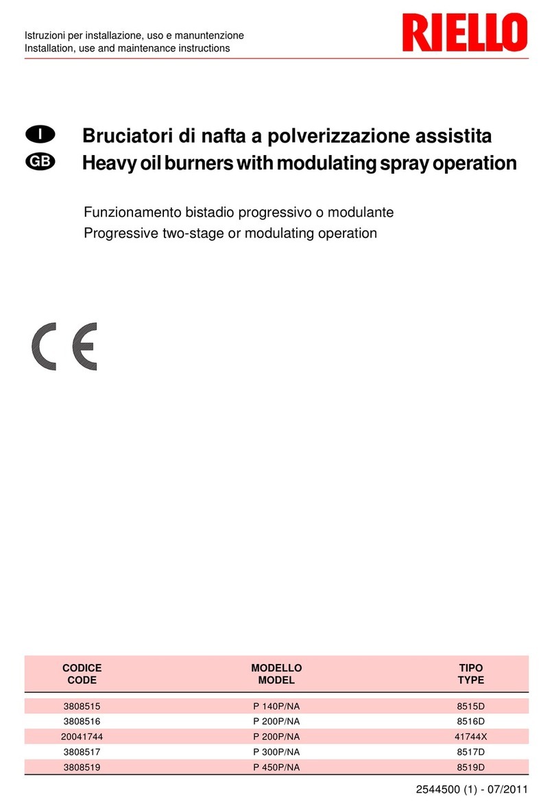 Riello P 140P/NA Quick start guide