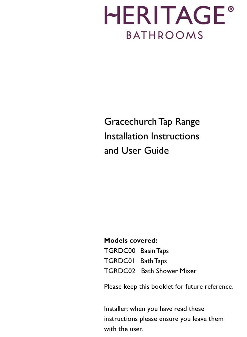 Heritage Bathrooms TGRDC00 Installation instructions and user guide