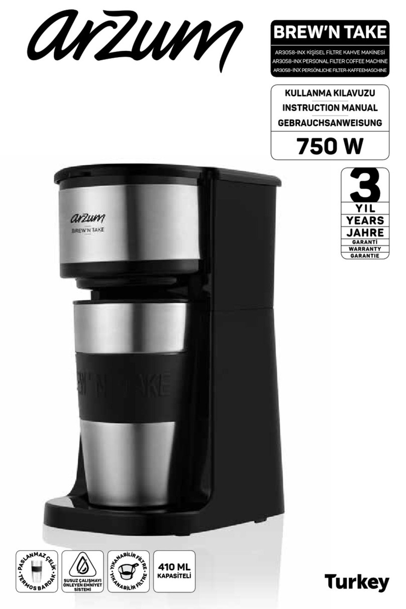 Arzum BREW'N TAKE AR3058-INX instruction manual
