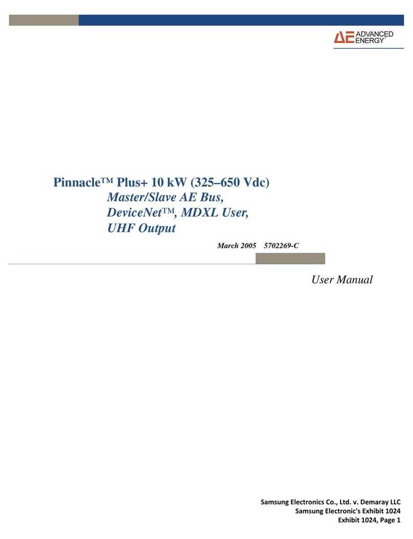 Advanced Energy Pinnacle Plus+ User manual