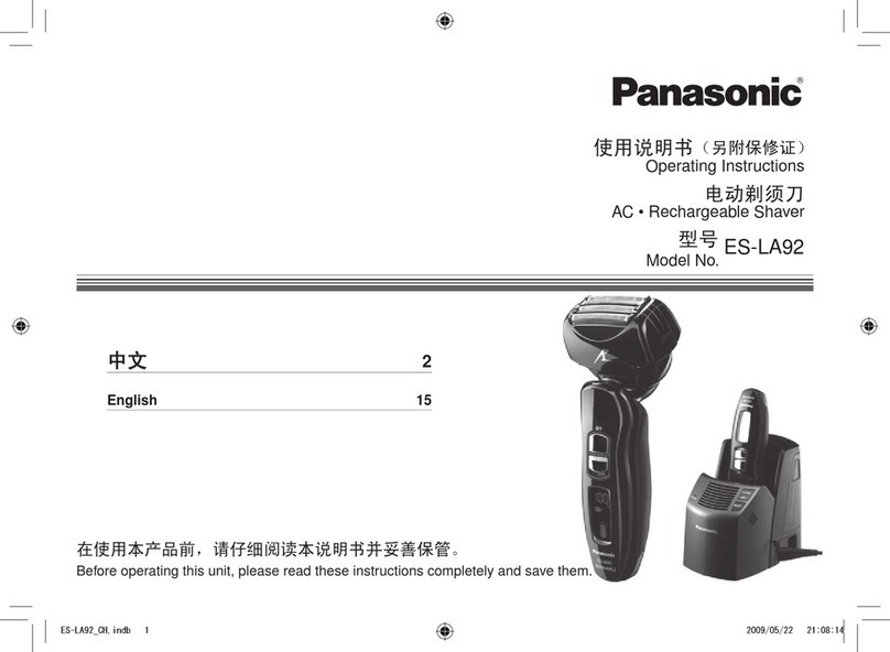 Panasonic ES-LA92 User manual