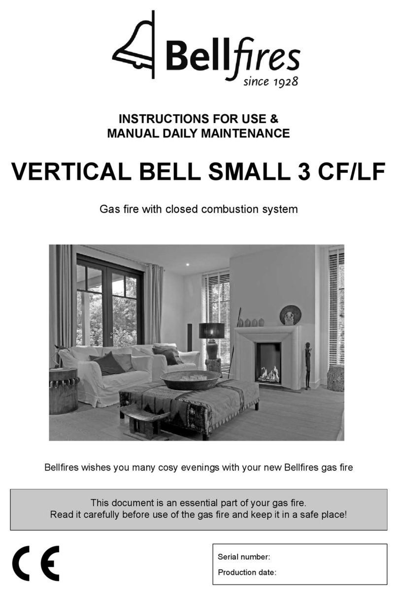 Bellfires VERTICAL BELL SMALL 3 CF Installation and operation manual Bellfires VERTICAL BELL SMALL 3 CF Installation and operation manual