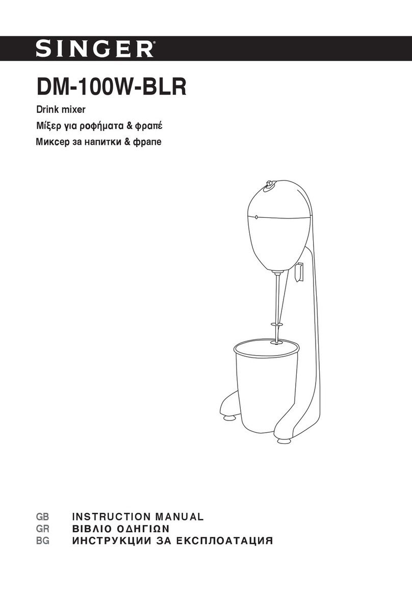 Singer DM-100W-BLR instruction manual