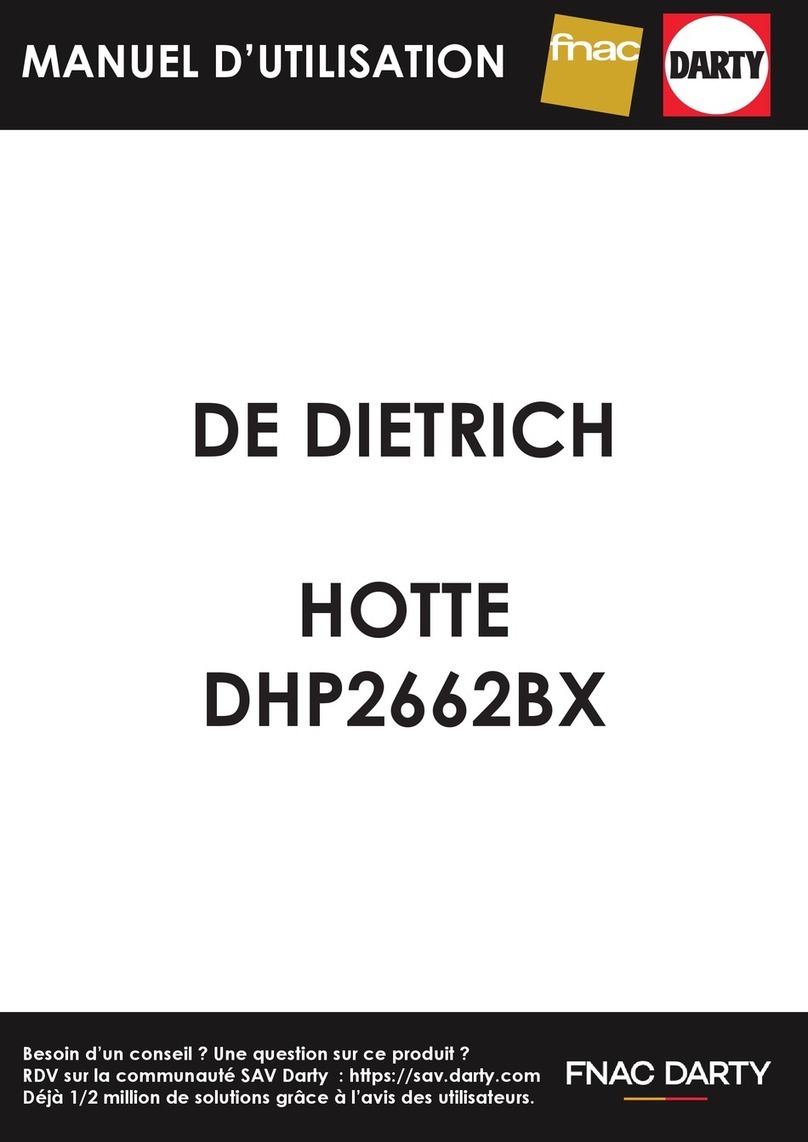 DeDietrich DHP2662BX Technical manual