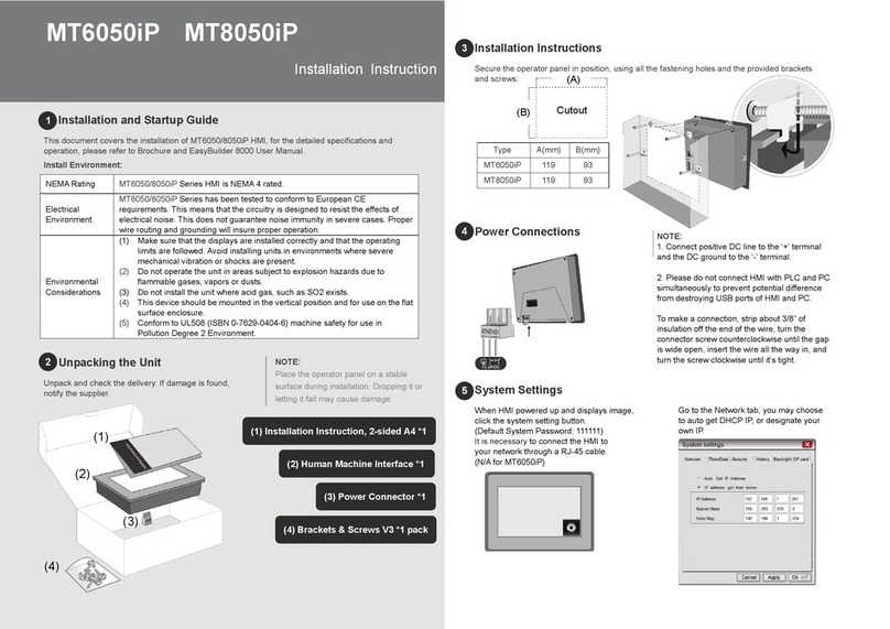 weintek MT6050iP User manual