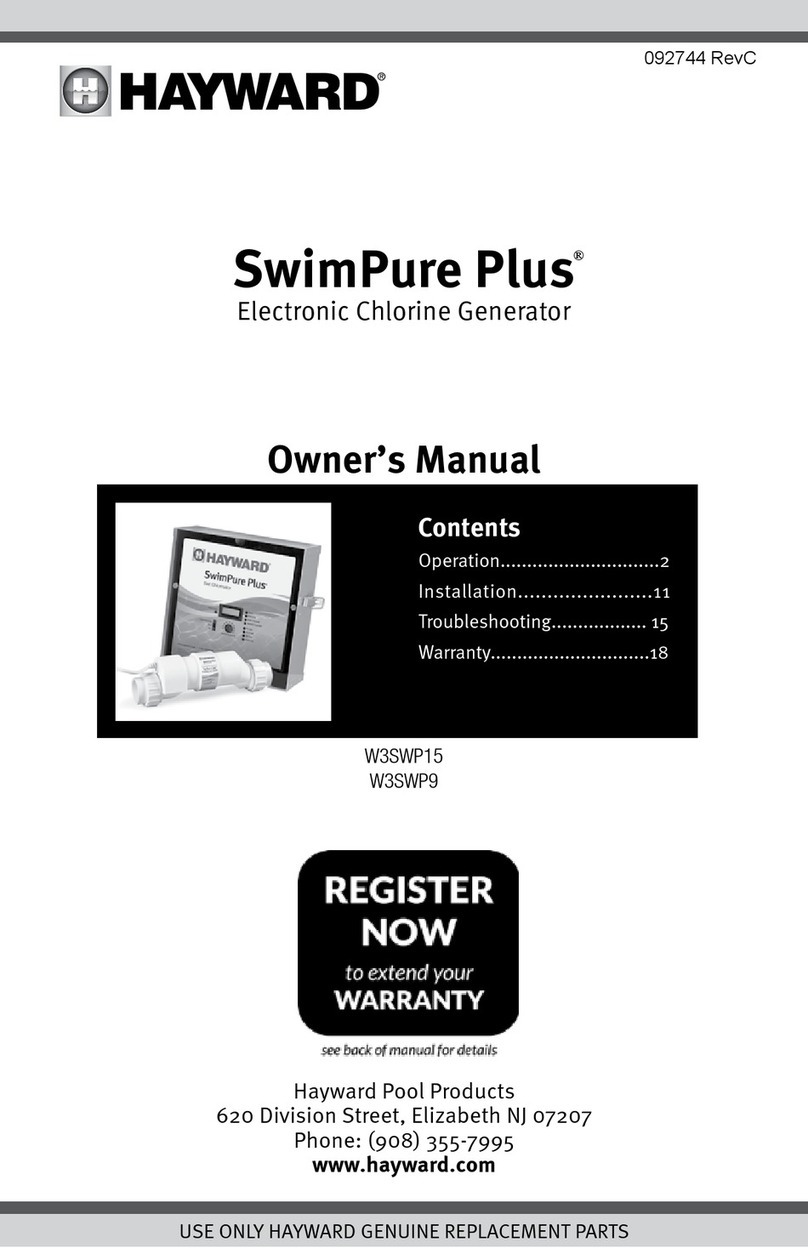 Hayward SwimPure Plus W3SWP15 owner's manual