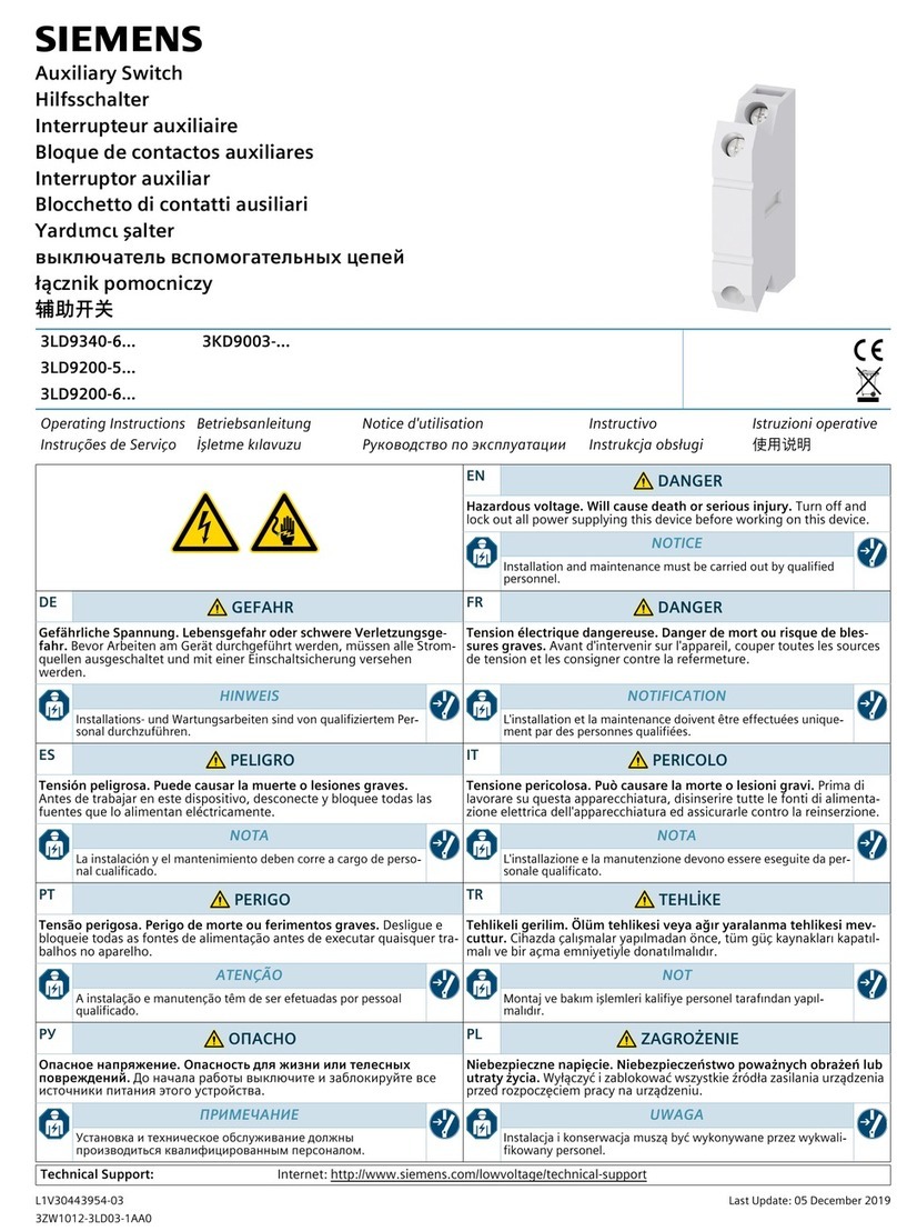 Siemens 3LD9340-6 Series User manual