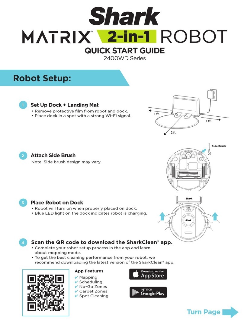 Shark MATRIX 2-in-1 ROBOT RV2400WD Series User manual Shark MATRIX 2-in-1 ROBOT RV2400WD Series User manual