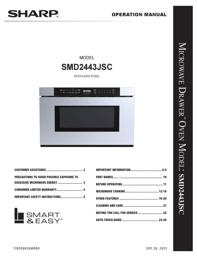 Sharp Microwave Drawer SMD2443JSC User manual