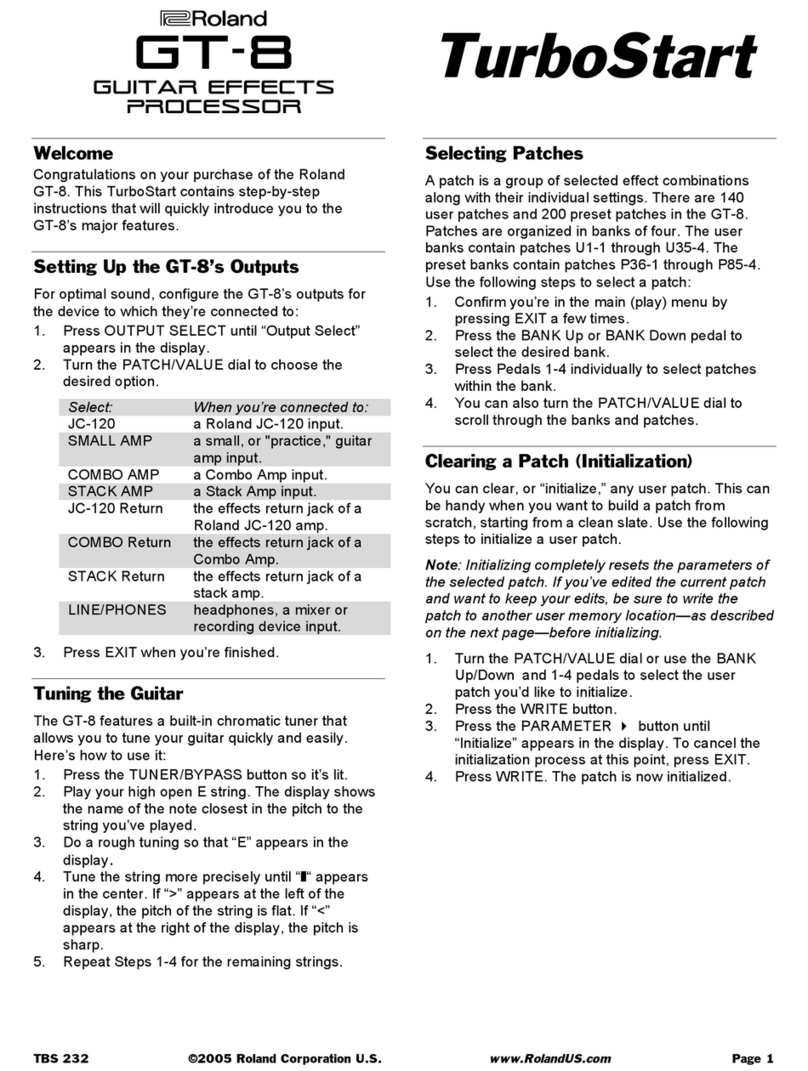 Roland GT-8 User manual