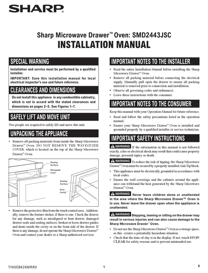 Sharp Microwave Drawer SMD2443JSC User manual