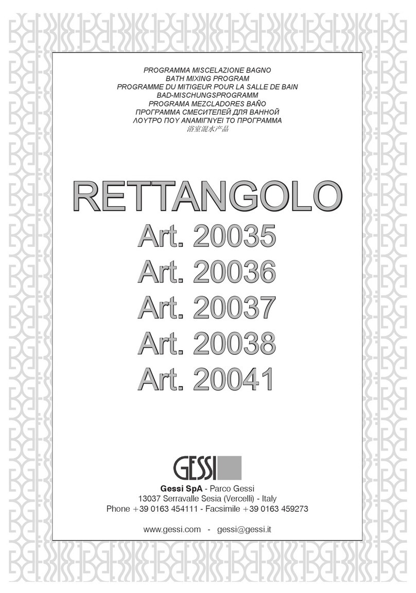Gessi RETTANGOLO 20035 Bath Mixing Program
