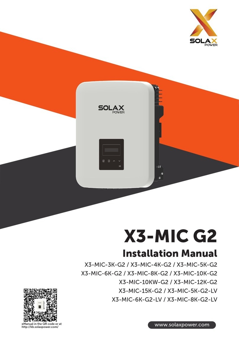 SolaX Power X3-MIC-10KW-G2 installation manual
