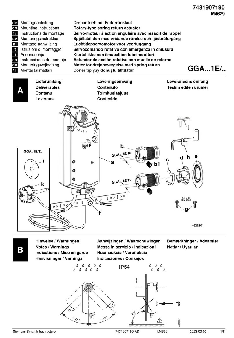 Siemens GGA 1E Series User manual