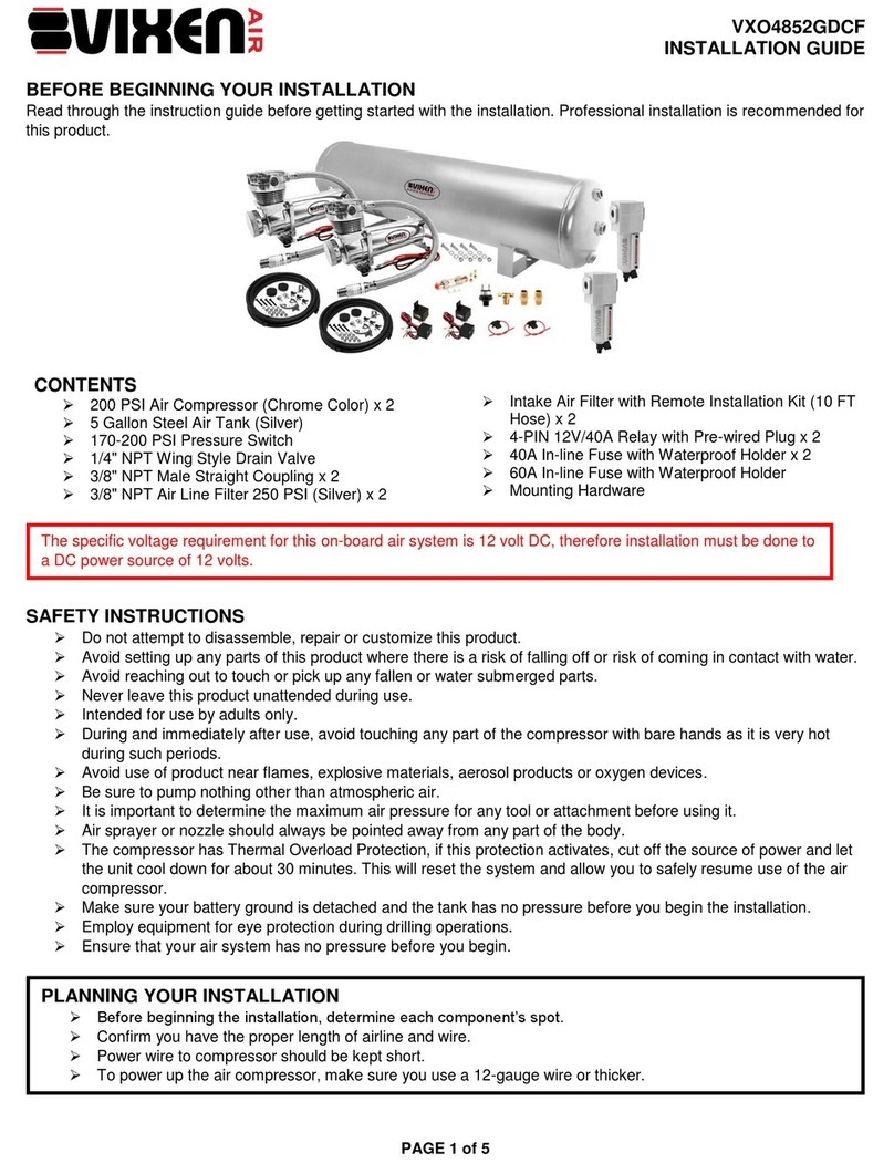 Vixen Air VXO4852GDCF installation guide Vixen Air VXO4852GDCF installation guide