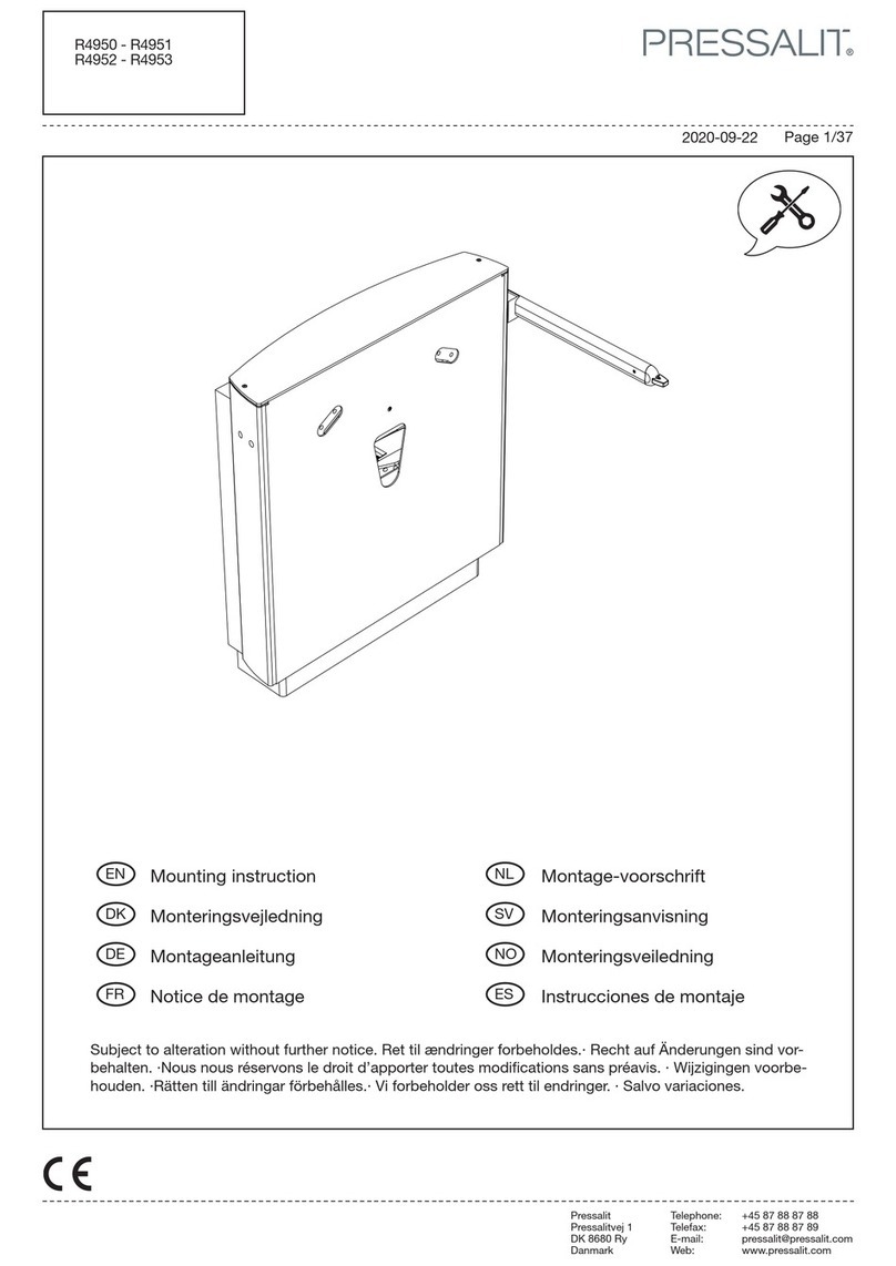 Pressalit SELECT R4951 Mounting instruction