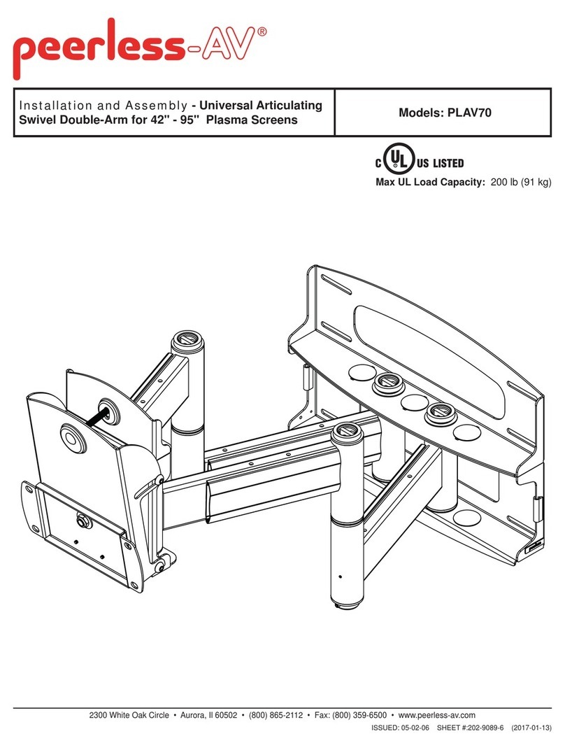 peerless-AV PLAV70 Installation and assembly