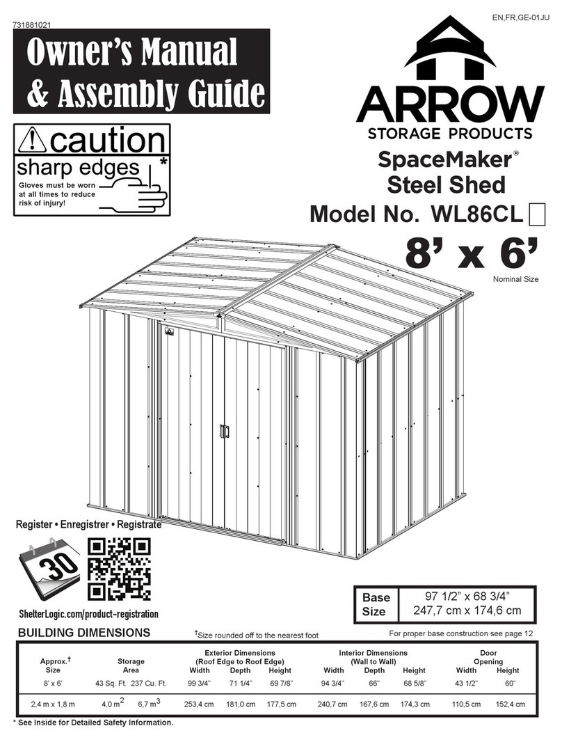 Arrow Storage Products SpaceMaker WL86CL Instructions for use