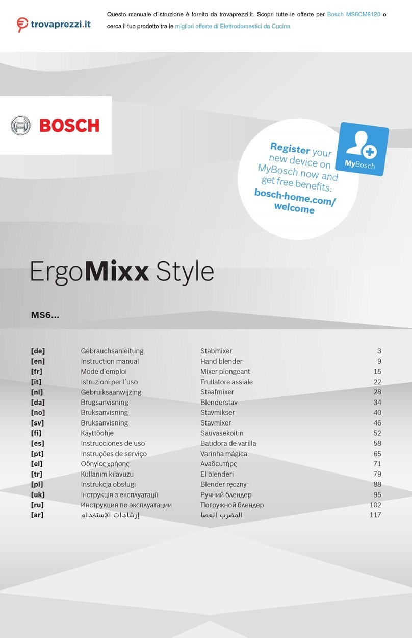Bosch ErgoMixx Style MS6CM6120 User manual